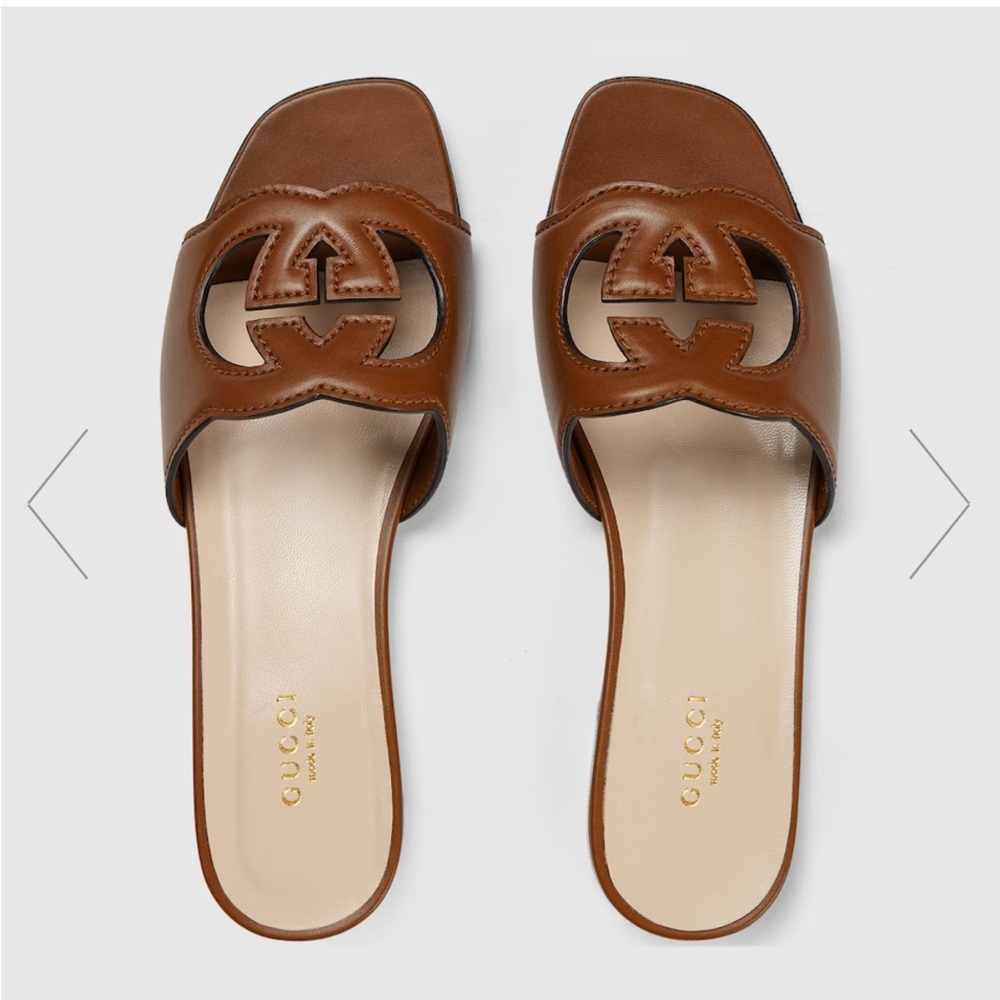 GUCCI women’s interlocking G cut-out slide sandal
